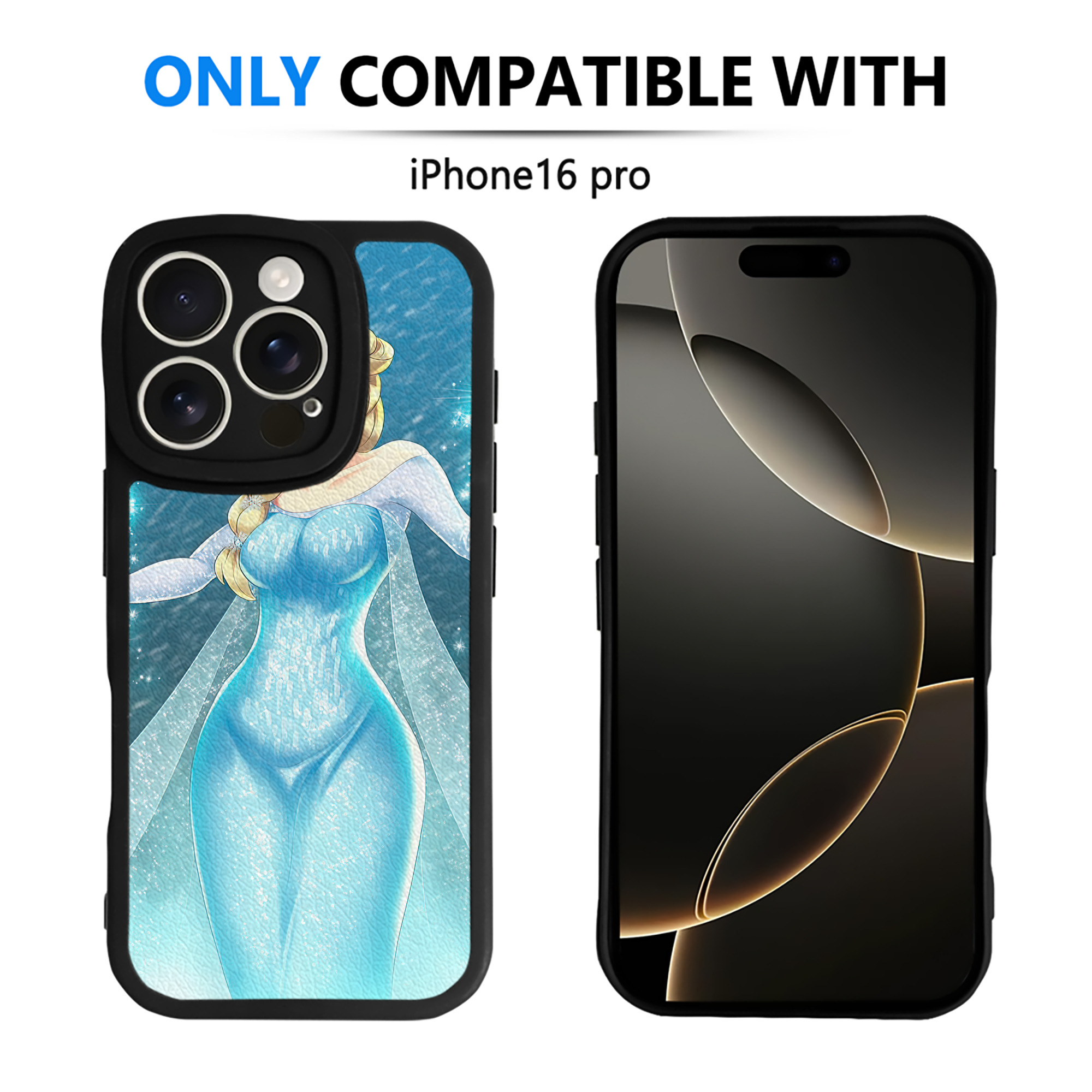 （画像用） アナと雪の女王 アンナ エルサ Frozen Anna Elsa 【iPhone 16シリーズ対応】シリコンスマホケース（レザー調） 材質：シリコン